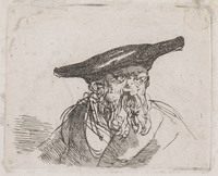 KG 11302
<br/>
Kop van man met hoed en baard
<br/>
<em>Picart, Bernard (1673-1733)</em>